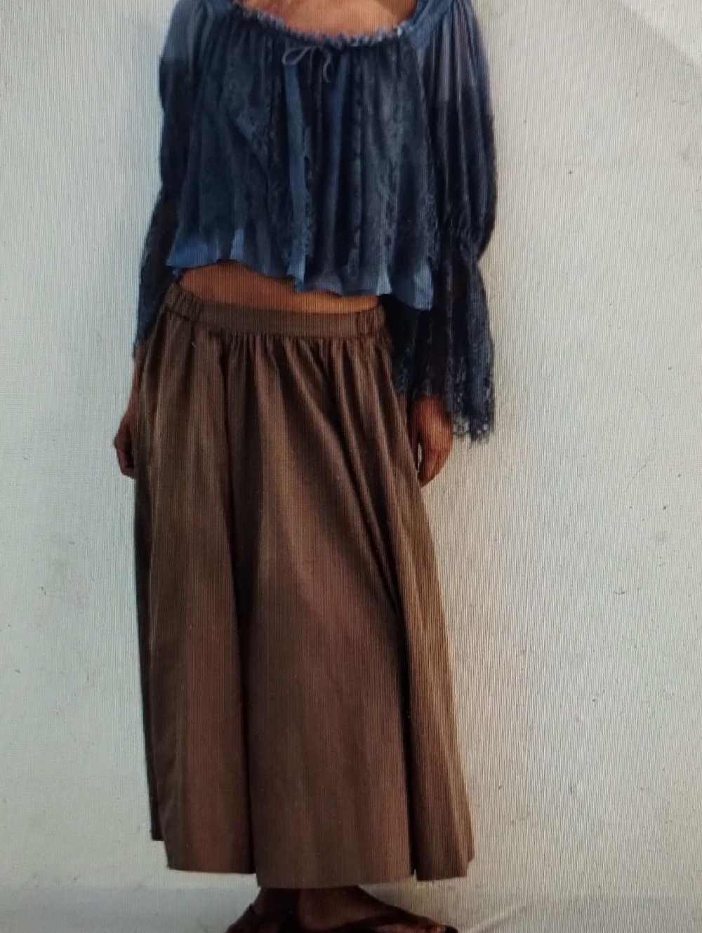 Free People Cotton Lowen Skirt Peppercorn XS Perfect Condition - Picture 2 of 7